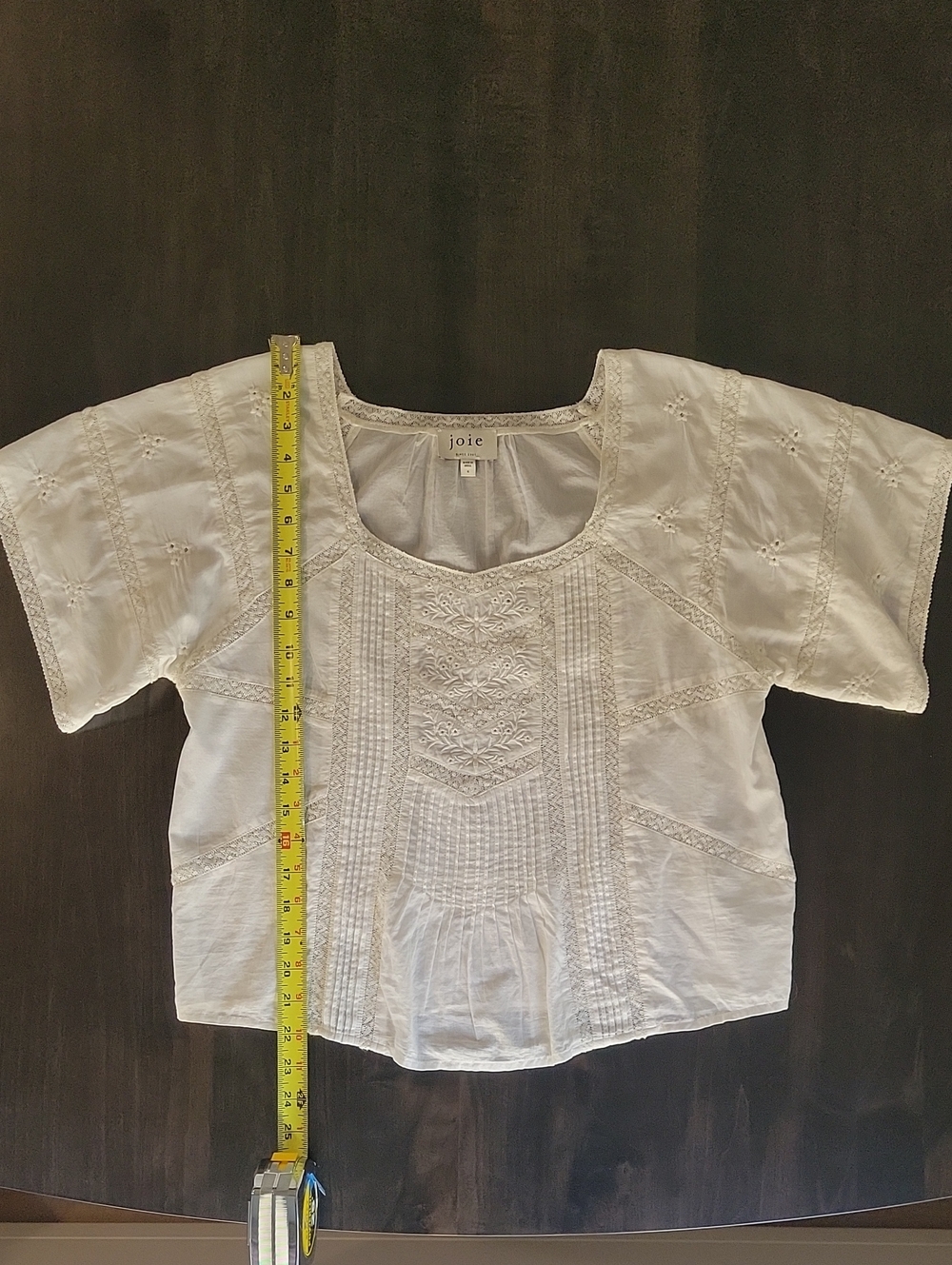 Joie Tiller Embroidered Lace Cotton Top White Size Small - Picture 4 of 7